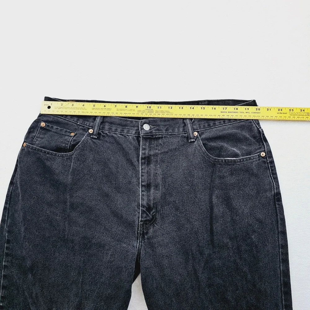 Levi's 550 Relaxed Fit Jeans Mens‎ 42x32 Black Denim Tapered Leg 90s Grunge